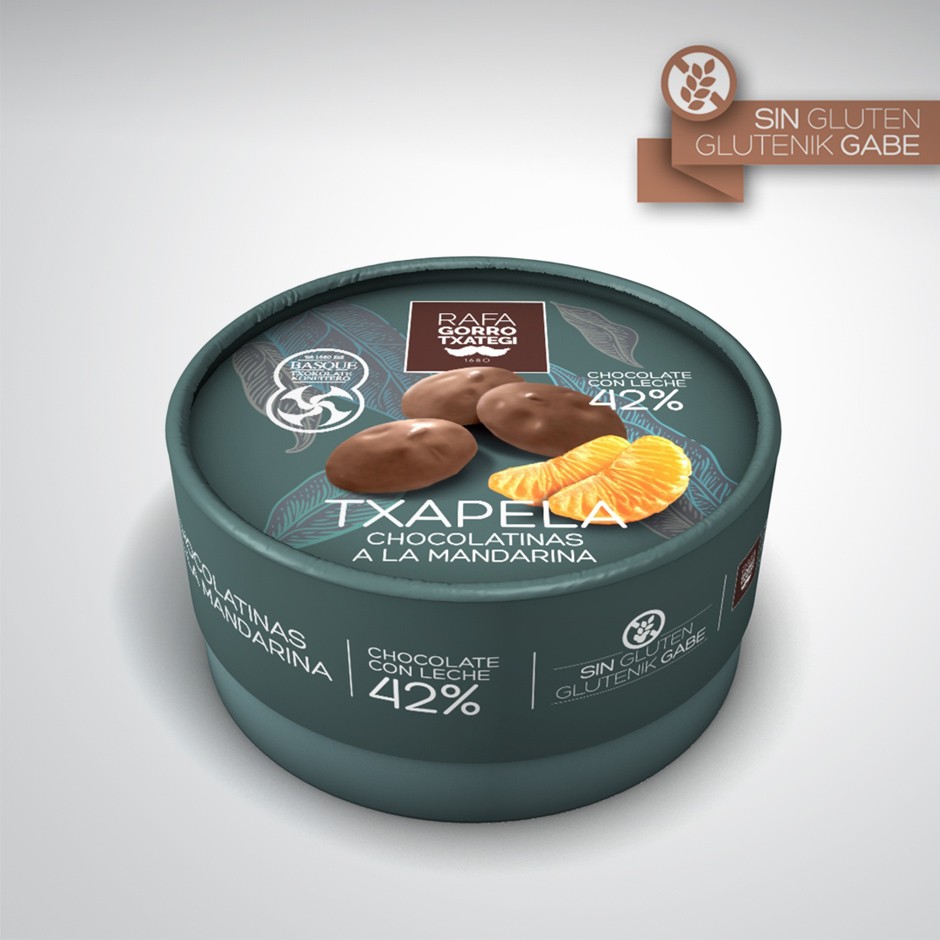 カーテン cocoa TXAPELITAS CHOCOLATINAS CON LECHE 42% A LA MANDARINA - Rafa